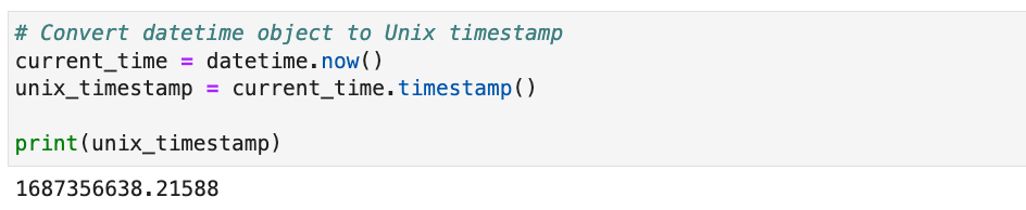 Image 2 - Datetime to Unix timestamp (Image by author)