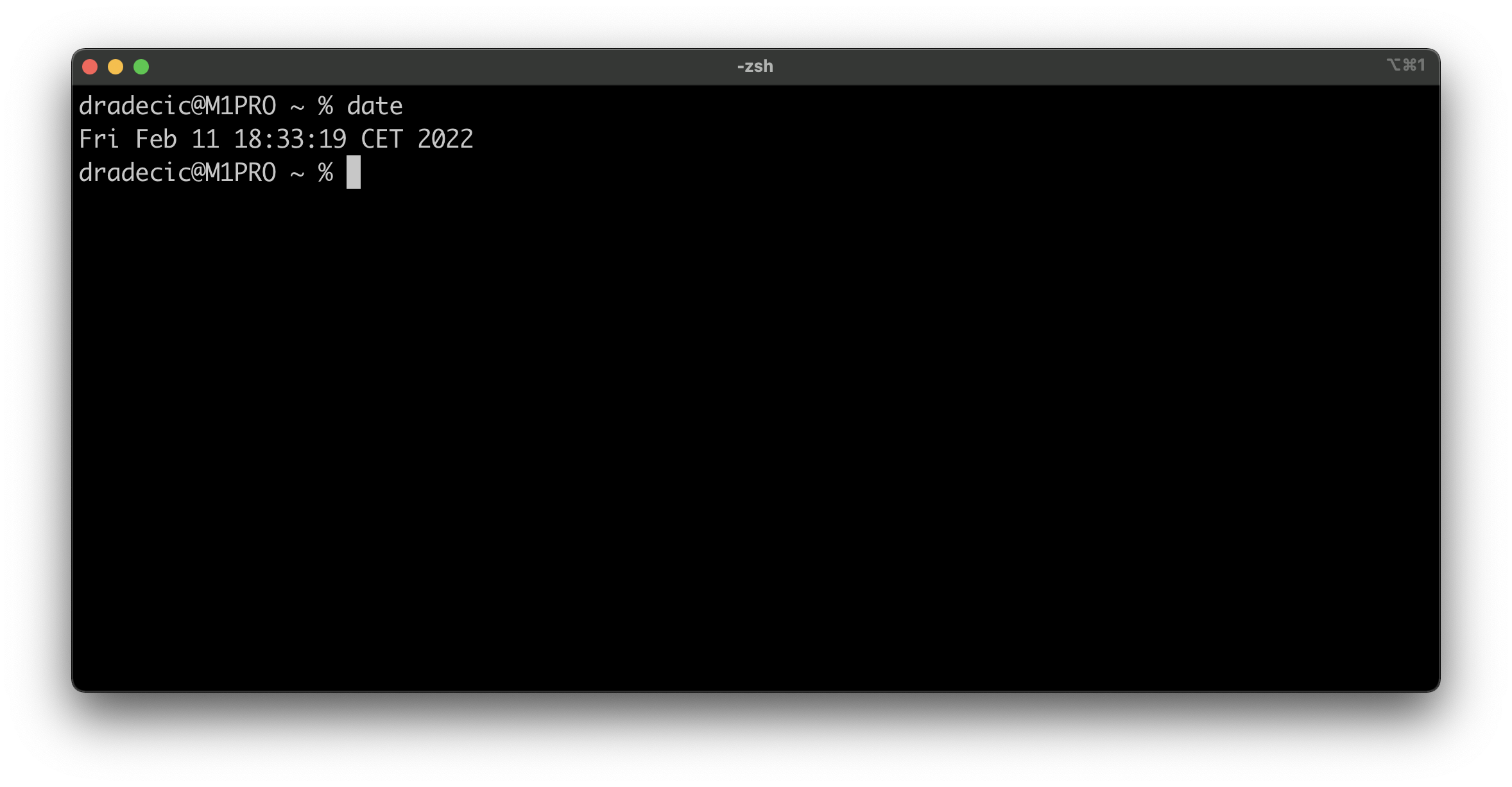 Image 1 - How to get the current datetime information through Terminal (image by author)