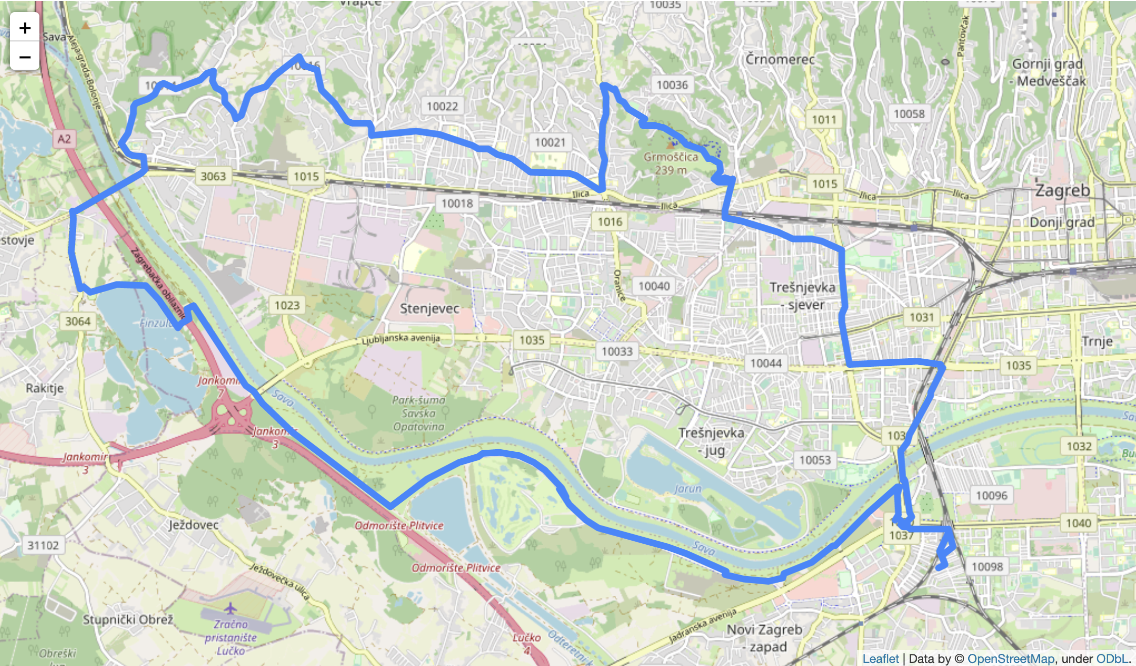 Image 5 - Visualizing Strava route with polygon lines (image by author)