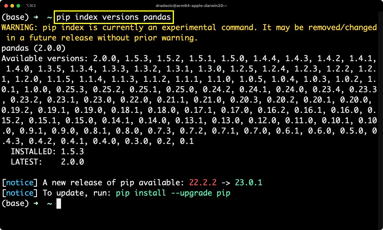Pip Install Specific Version - How To Install A Specific Python Package  Version With Pip | Better Data Science