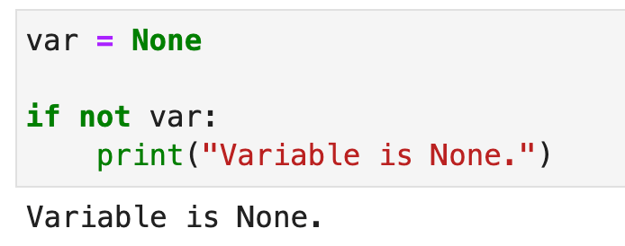 Image 1 - Checking if variable is None (Image by author)