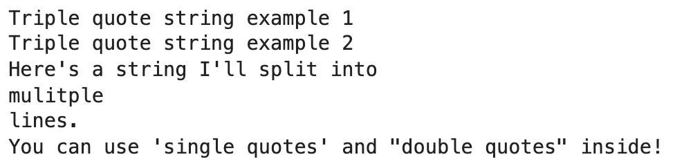 Image 10 - Triple quotes in Python (image by author)