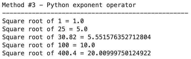 Image 6 - Python exponent operator (image by author)