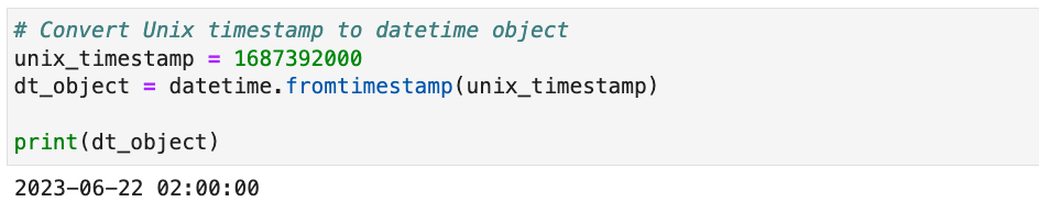 Image 1 - Unix timestamp to datetime (Image by author)