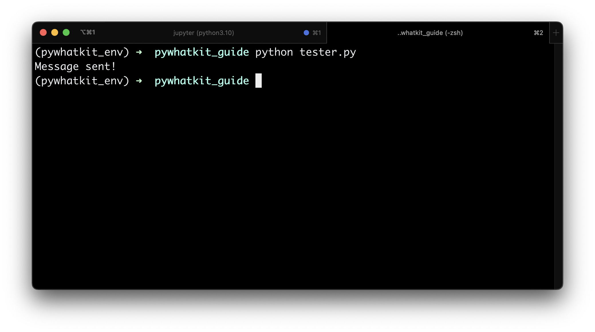 Image 5 - Running a Python script through the Terminal (image by author)